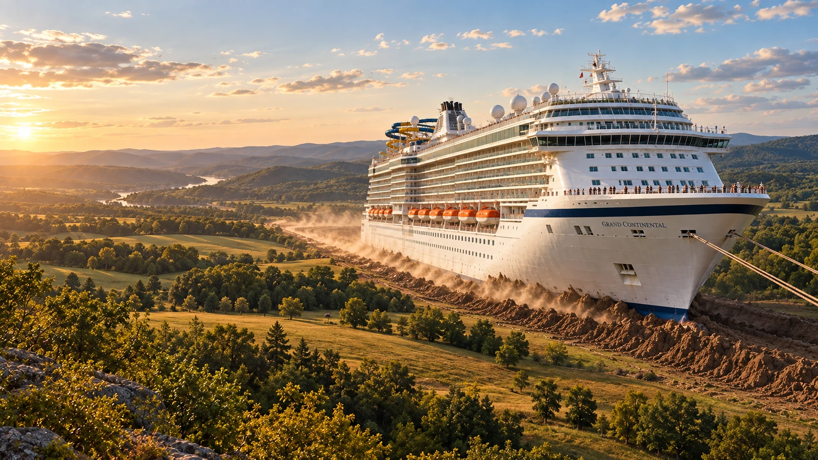 Grand Continental on her scenic passage through the Ozarks